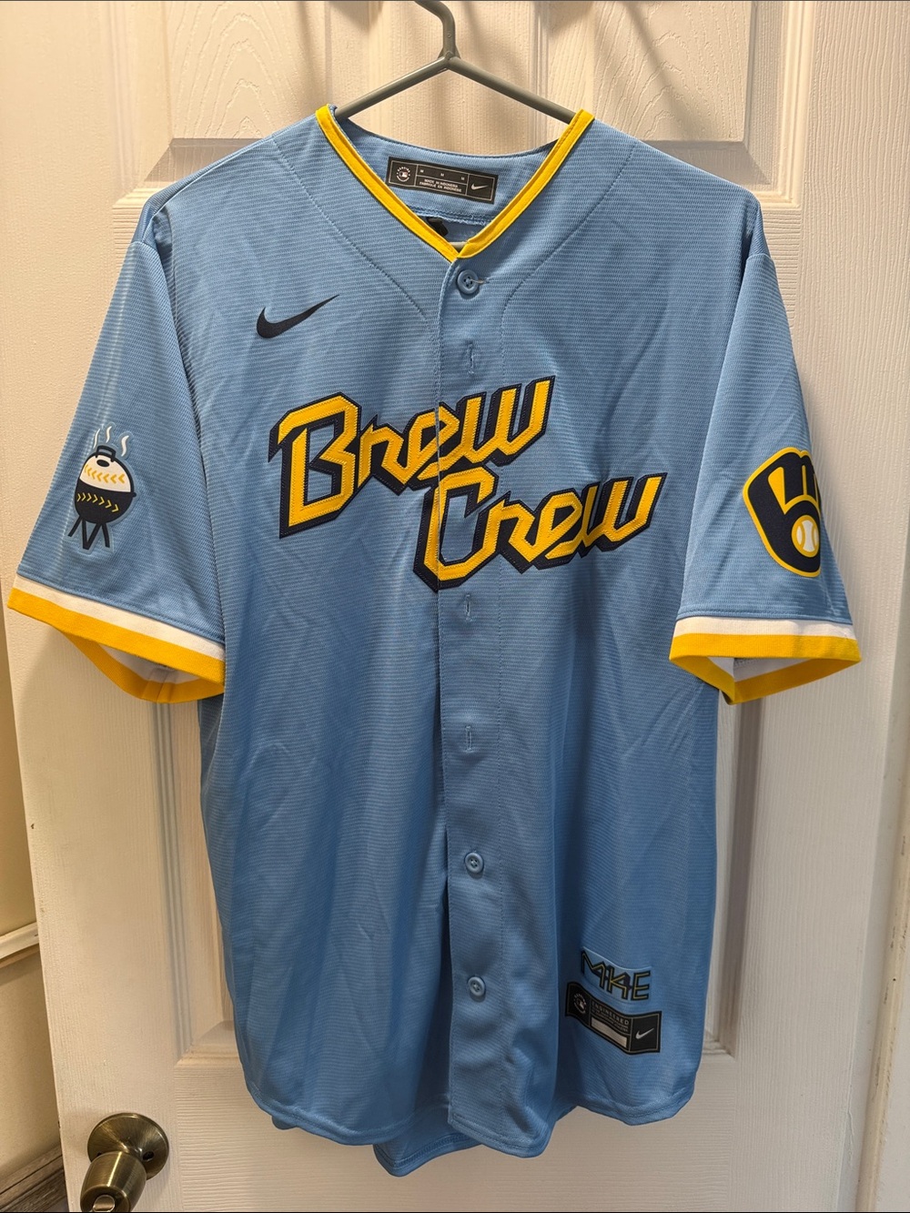 Nike l Brew Crew Baseball Jersey Milwaukee Brewers Christian Yelich